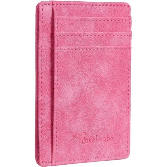 Handbags - Slim Wallet Front Pocket Minimalist Leather RFID Blocking Medium Size
